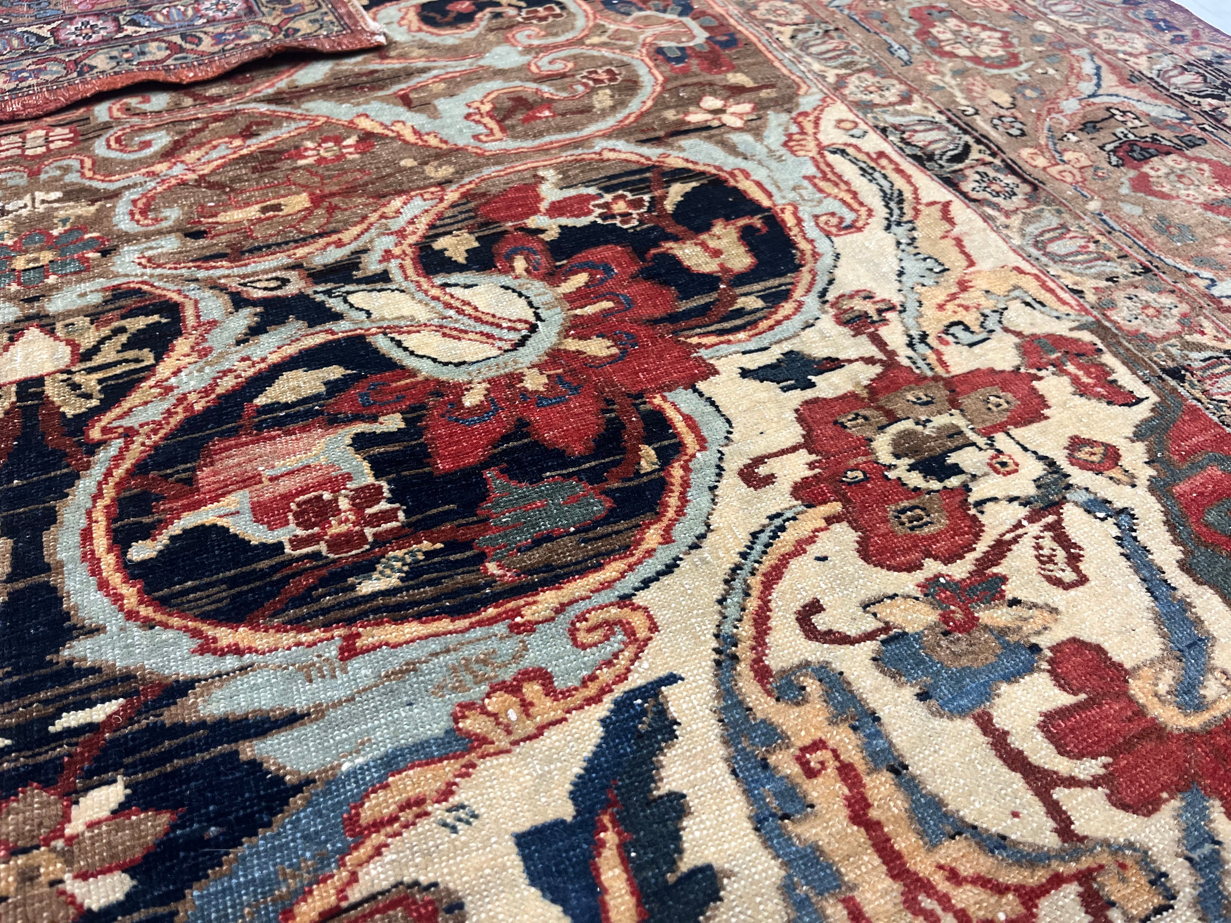 Antique Persian Lavar Kerman Rug 5'5" x 7' 6''
