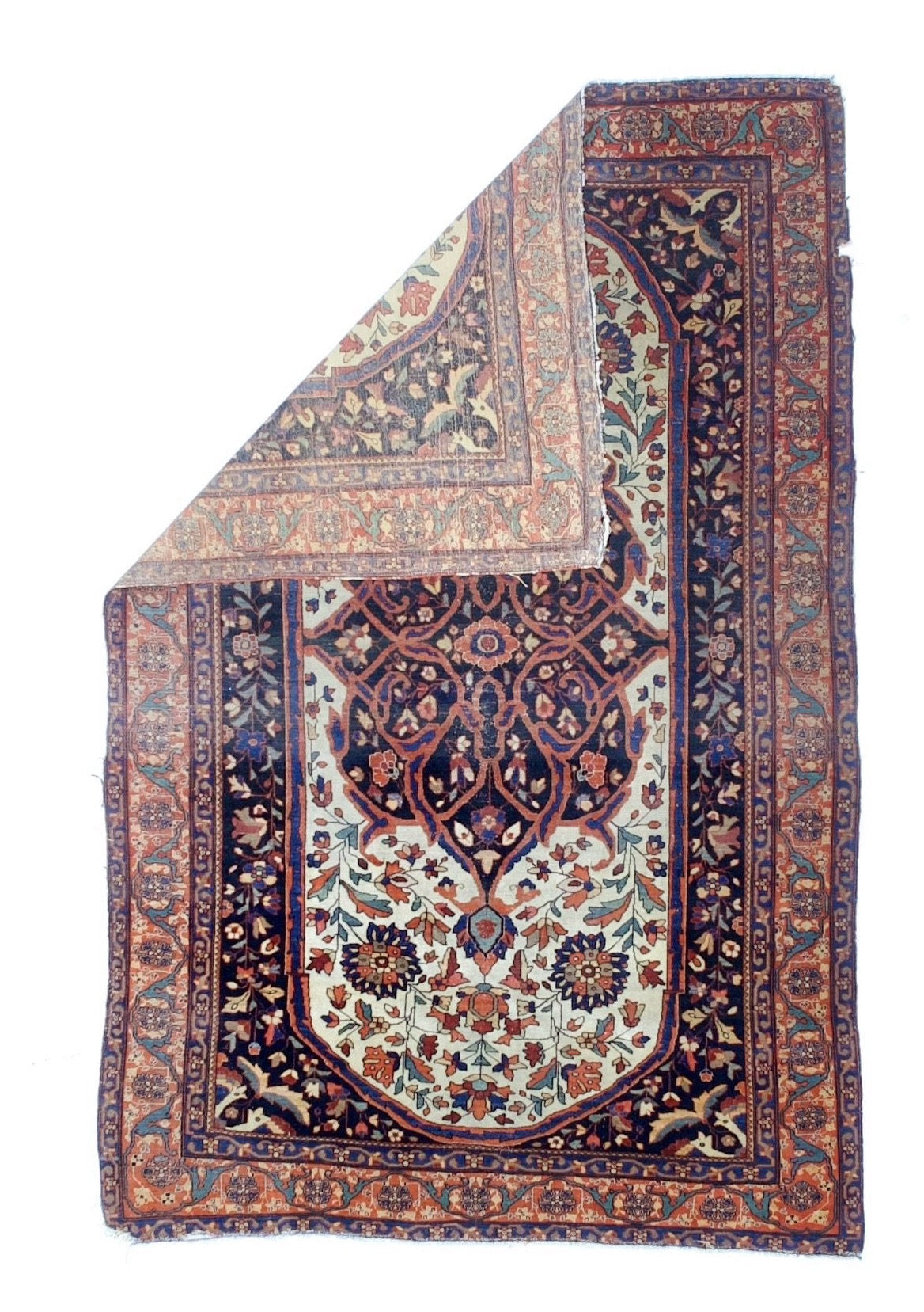 Antique  Farahan Sarouk Rug 4' 2" x 6' 6"
