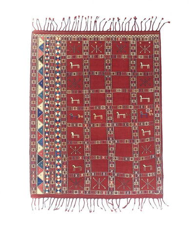 Antique Caucasian Verneh Kilim Rug 5'7
