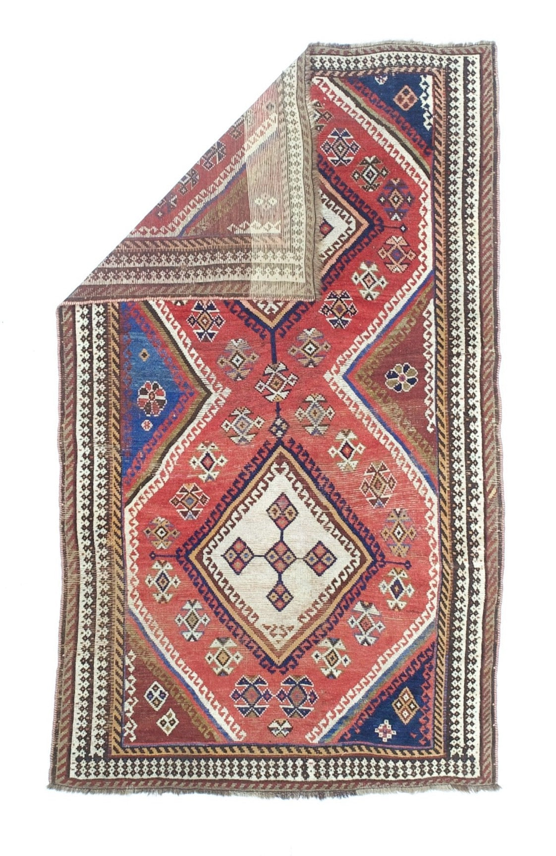 Fine Antique Persian Qashqai Rug 4' 3" x 7' 3"