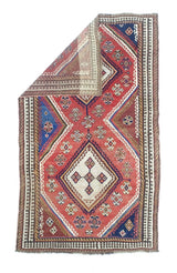 Fine Antique Persian Qashqai Rug 4' 3" x 7' 3"