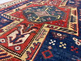 Fine Antique Caucasian Rug 3'0" x 4' 2''