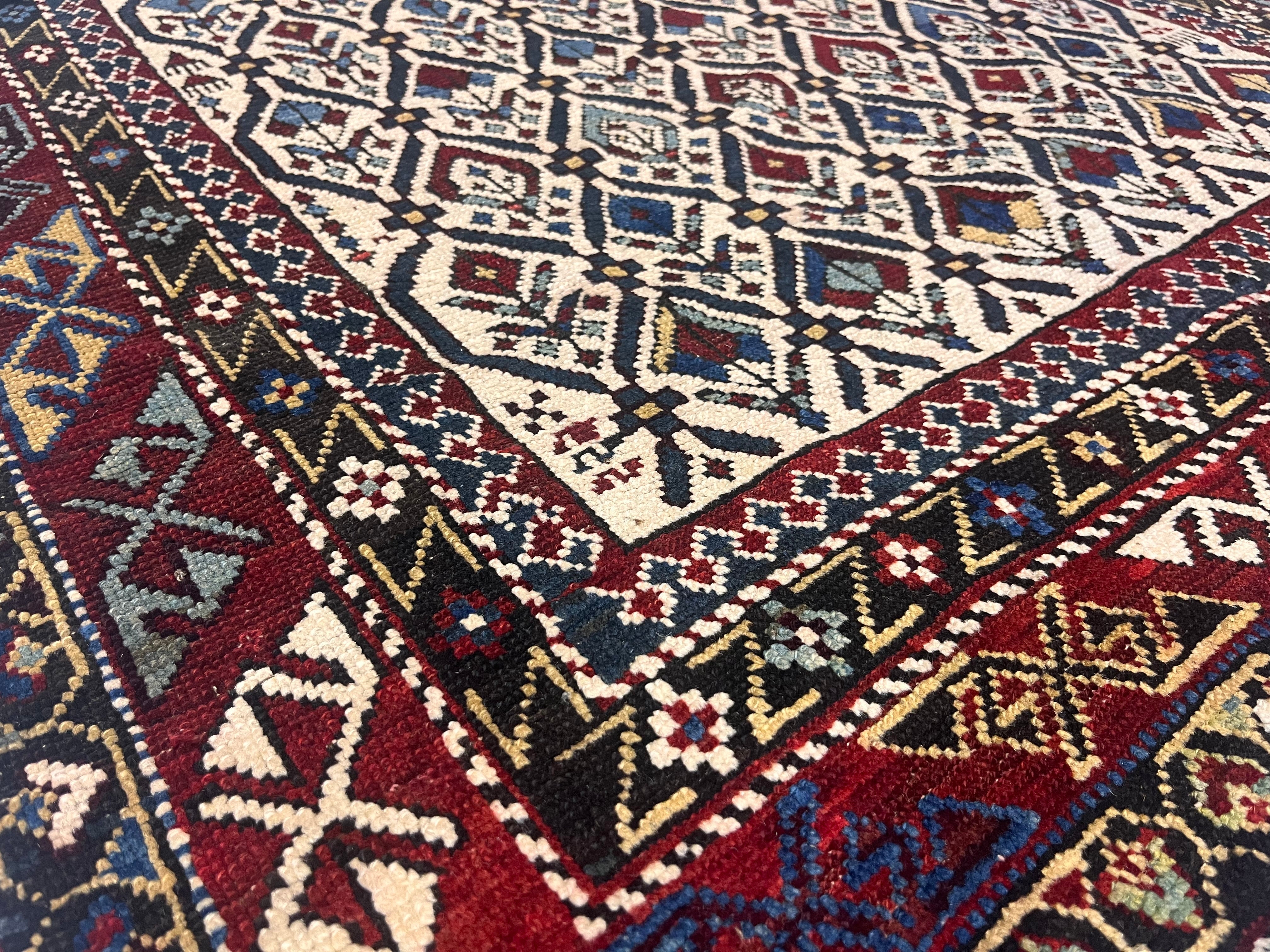 Antique Caucasian Shirvan Rug 3' 9" x 5' 2"