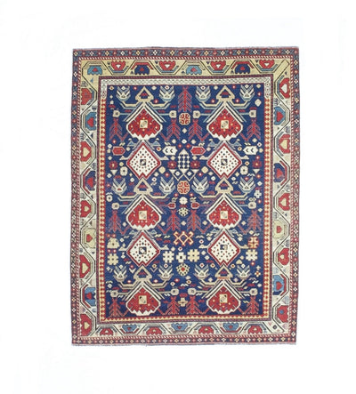 Antique Caucasian Kuba Rug 3'9