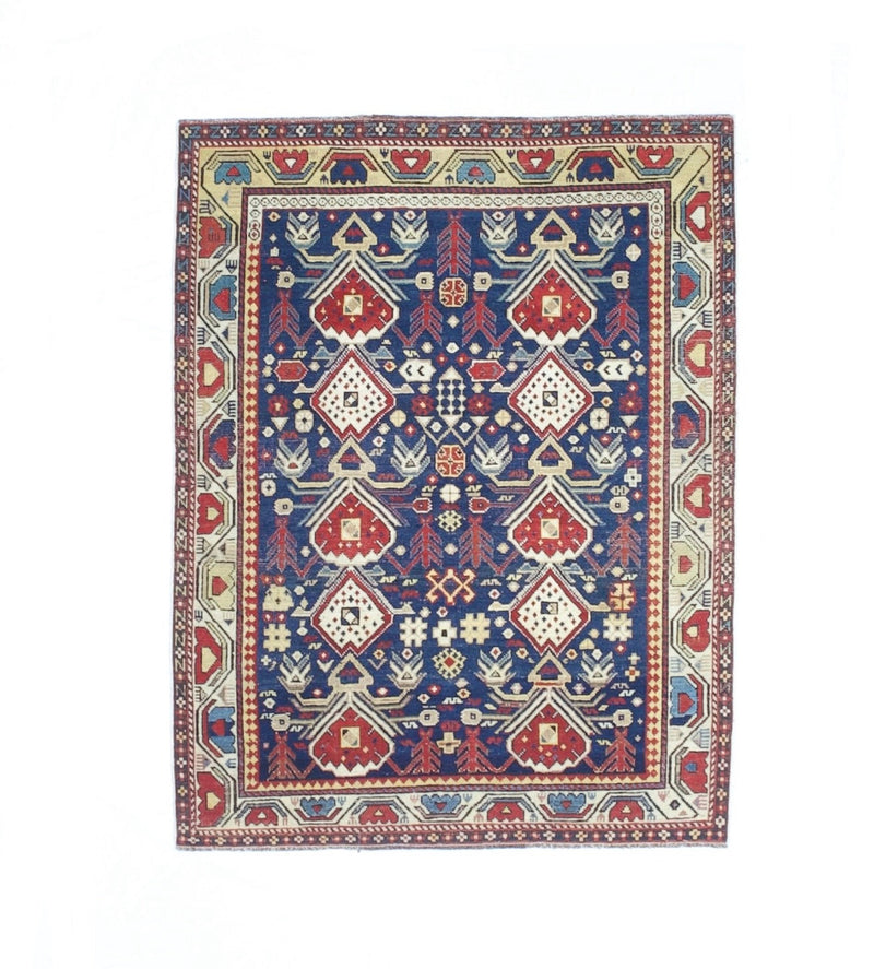Antique Caucasian Kuba Rug 3'9
