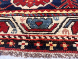 Antique Caucasian Kuba Rug 3'9" x 4' 10"