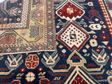 Antique Caucasian Kuba Rug 3'9" x 4' 10"
