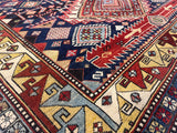 Antique Caucasian Karakashli Rug 4'3" x 8' 8''