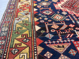 Antique Caucasian Karakashli Rug 4'3" x 8' 8''