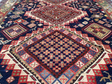 Antique Caucasian Karakashli Rug 4'3" x 8' 8''