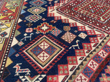 Antique Caucasian Karakashli Rug 4'3" x 8' 8''