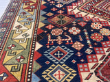 Antique Caucasian Karakashli Rug 4'3" x 8' 8''