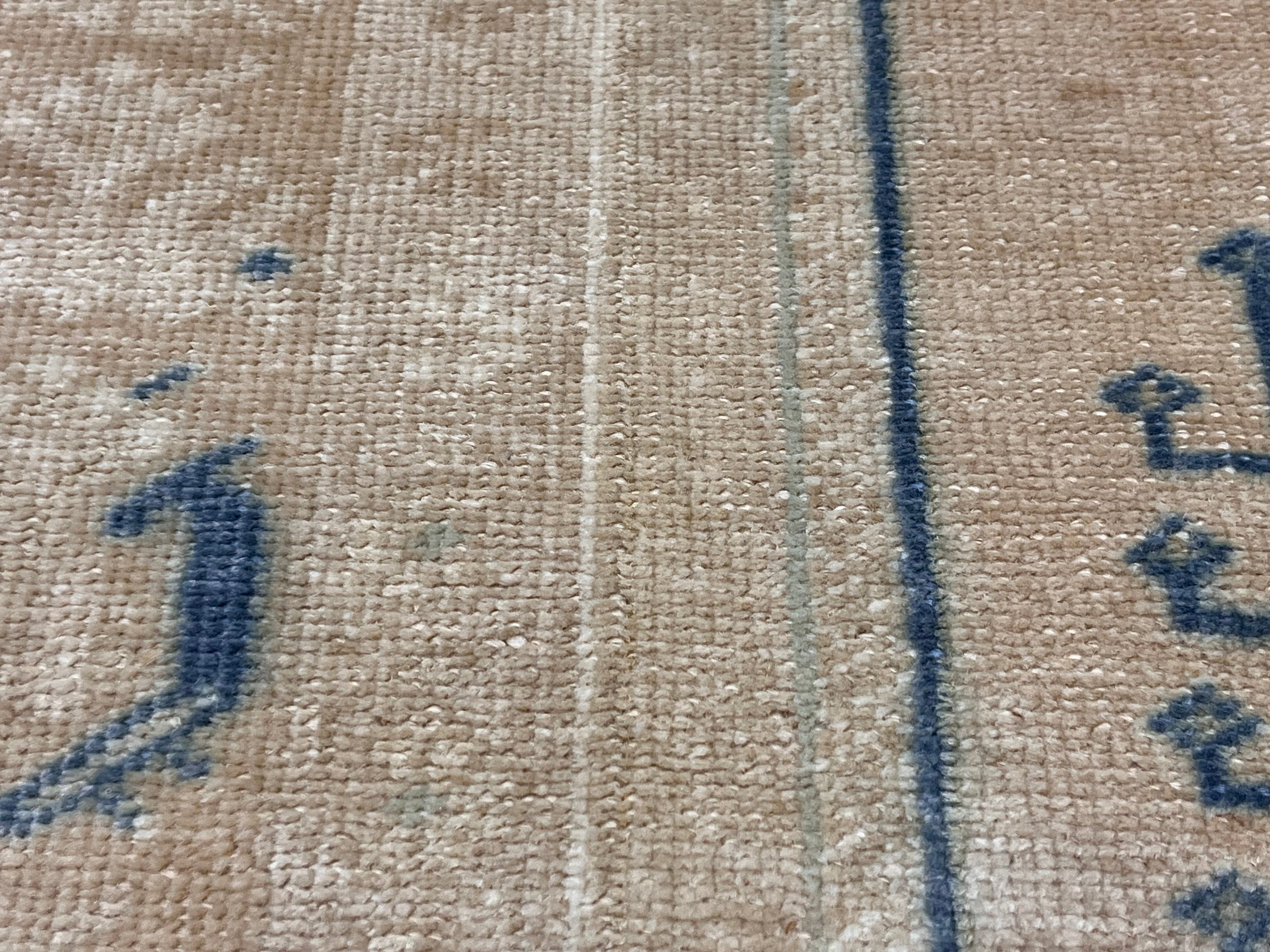 Vintage Oushak Rug 3'7" x 7' 6''