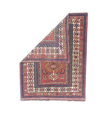 Antique Caucasian Kuba Rug 3'8" x 4' 11"