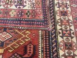 Antique Caucasian Kuba Rug 3'8" x 4' 11"