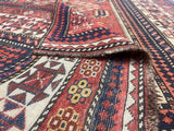 Antique Caucasian Kuba Rug 3'8" x 4' 11"
