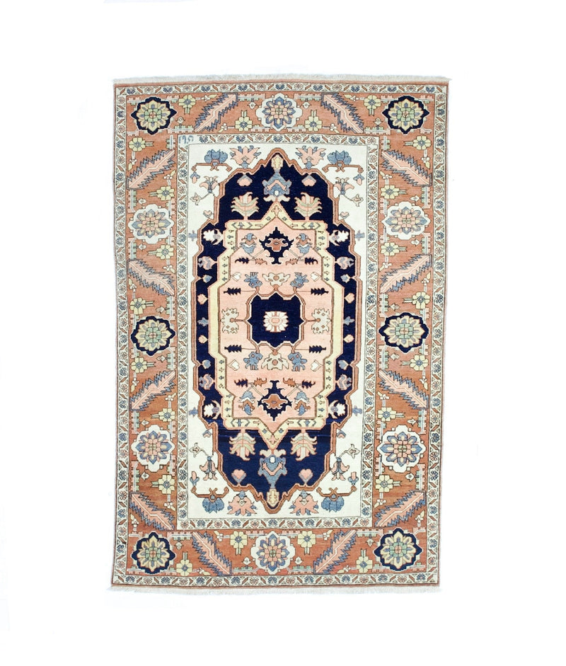 Fine Vintage Persian Heriz Serapi Rug 4'10
