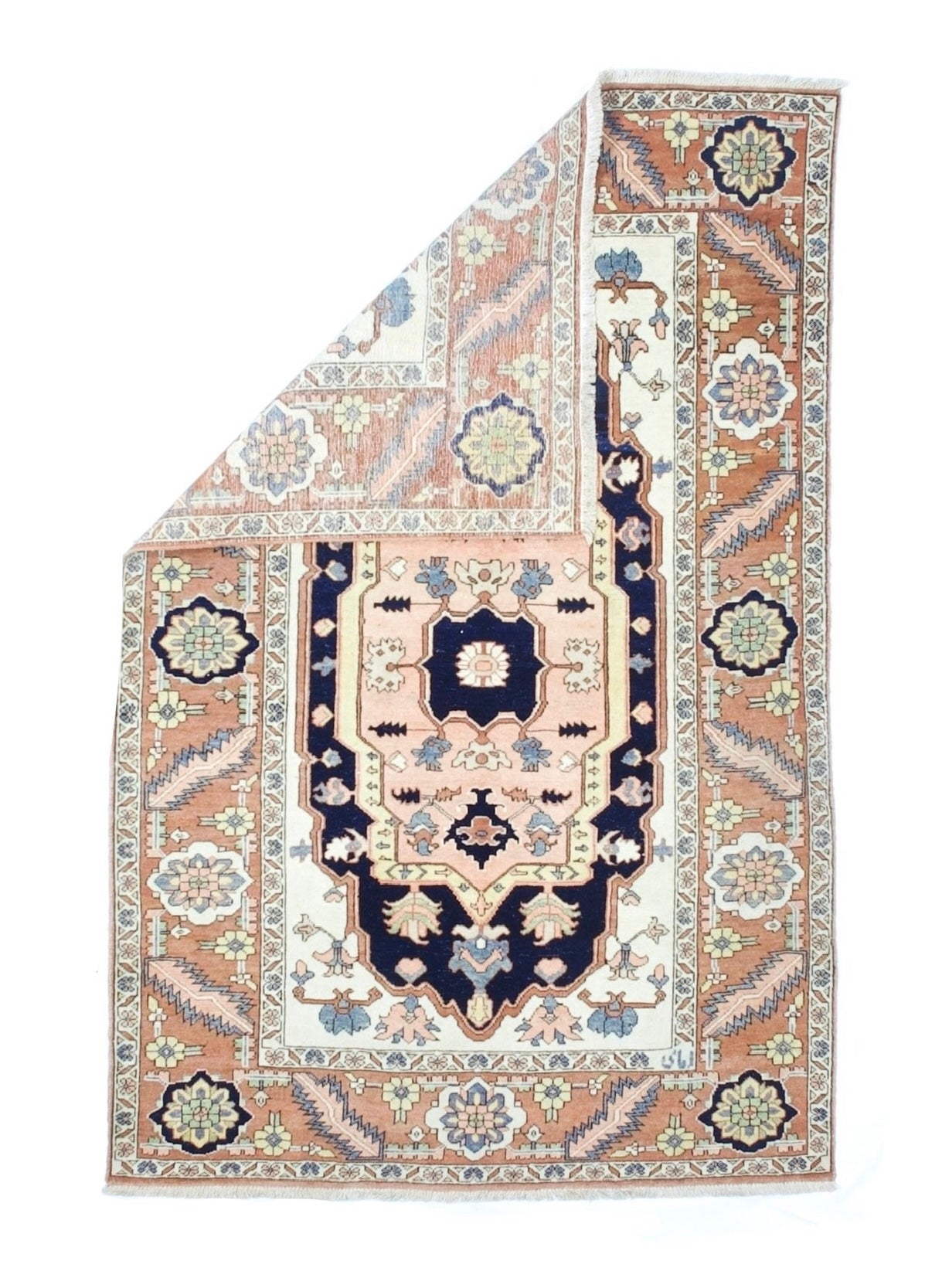 Fine Vintage Persian Heriz Serapi Rug 4'10" x 7' 6''