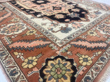 Fine Vintage Persian Heriz Serapi Rug 4'10" x 7' 6''