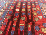 Fine Antique Caucasian Shirvan unusual pictorial design Rug 4'11" x 5' 7"