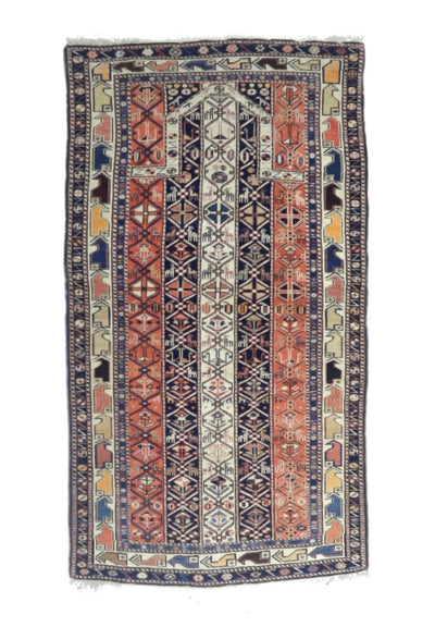 Fine Antique Caucasian Shirvan Prayer Rug 3'3