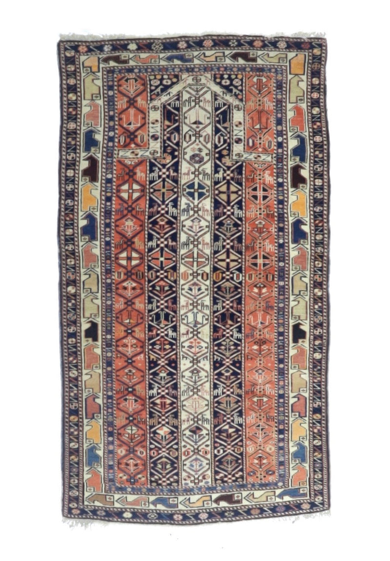 Fine Antique Caucasian Shirvan Prayer Rug 3'3