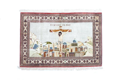 Extremely Fine  Silk Qum Pictorial with Jesus Christ 3' 3