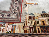 Extremely Fine  Silk Qum Pictorial with Jesus Christ 3' 3" x 4' 11"