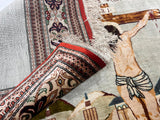 Extremely Fine  Silk Qum Pictorial with Jesus Christ 3' 3" x 4' 11"