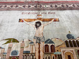 Extremely Fine  Silk Qum Pictorial with Jesus Christ 3' 3" x 4' 11"