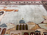 Extremely Fine  Silk Qum Pictorial with Jesus Christ 3' 3" x 4' 11"