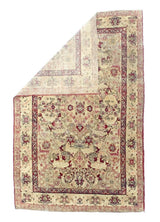 Antique Persian Lavar Kerman Rug 4' 2'' x 6' 6"