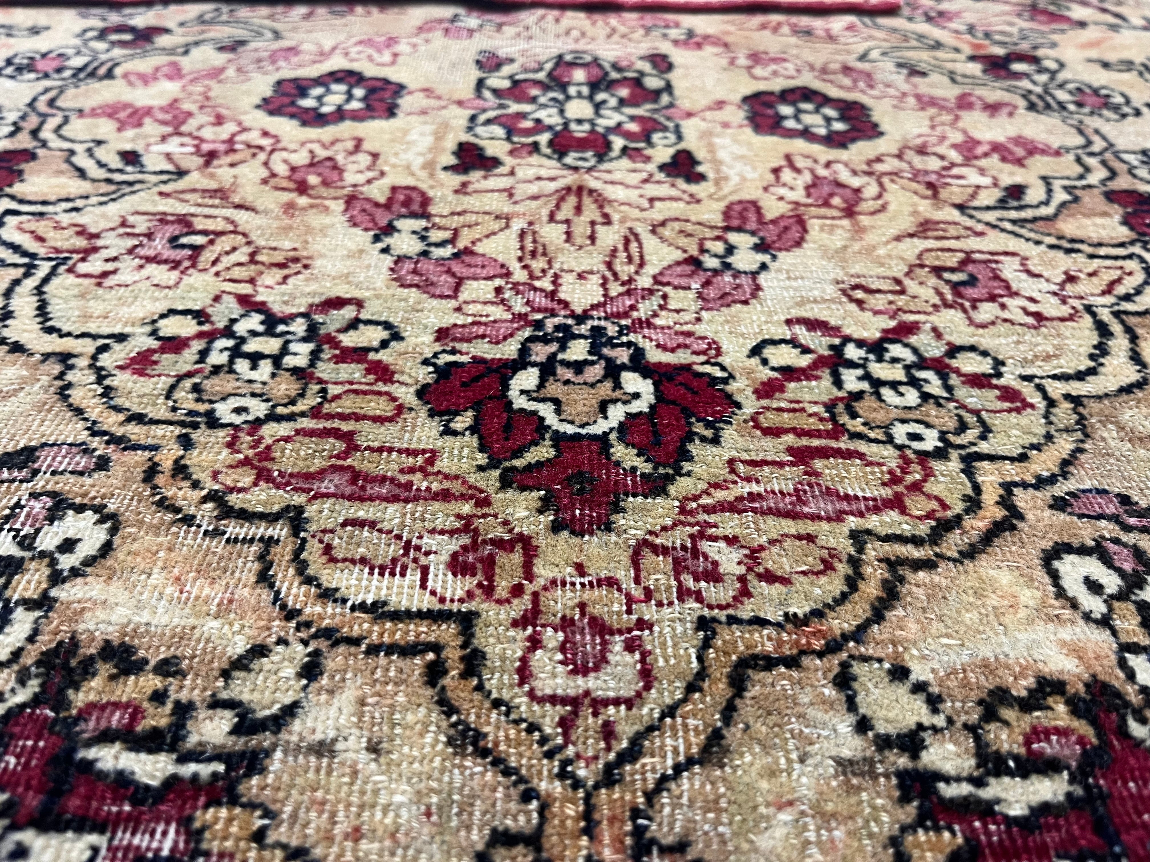 Antique Persian Lavar Kerman Rug 4' 2'' x 6' 6"