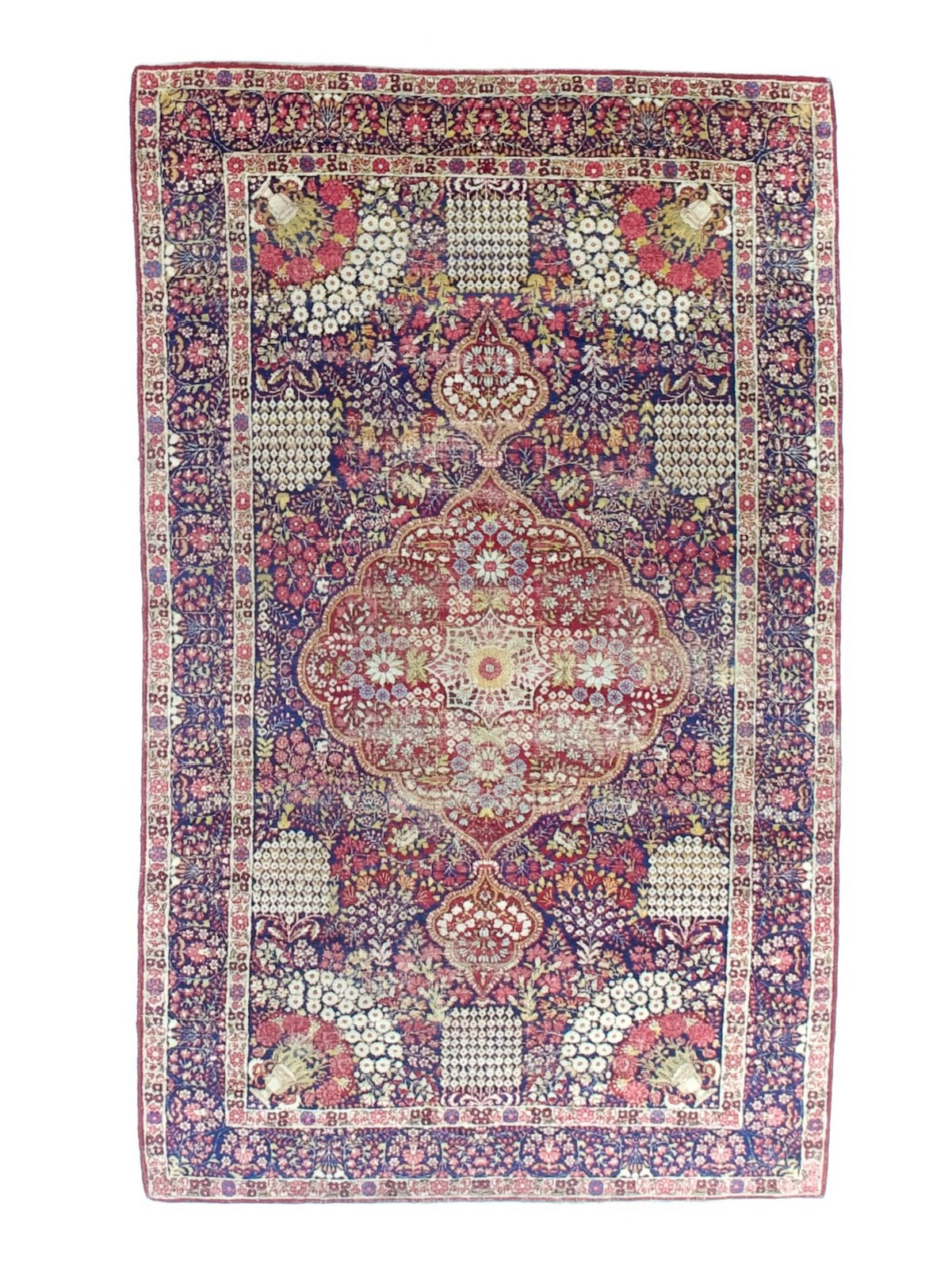 Antique  Lavar Kerman Rug 4'6" x 7' 5''