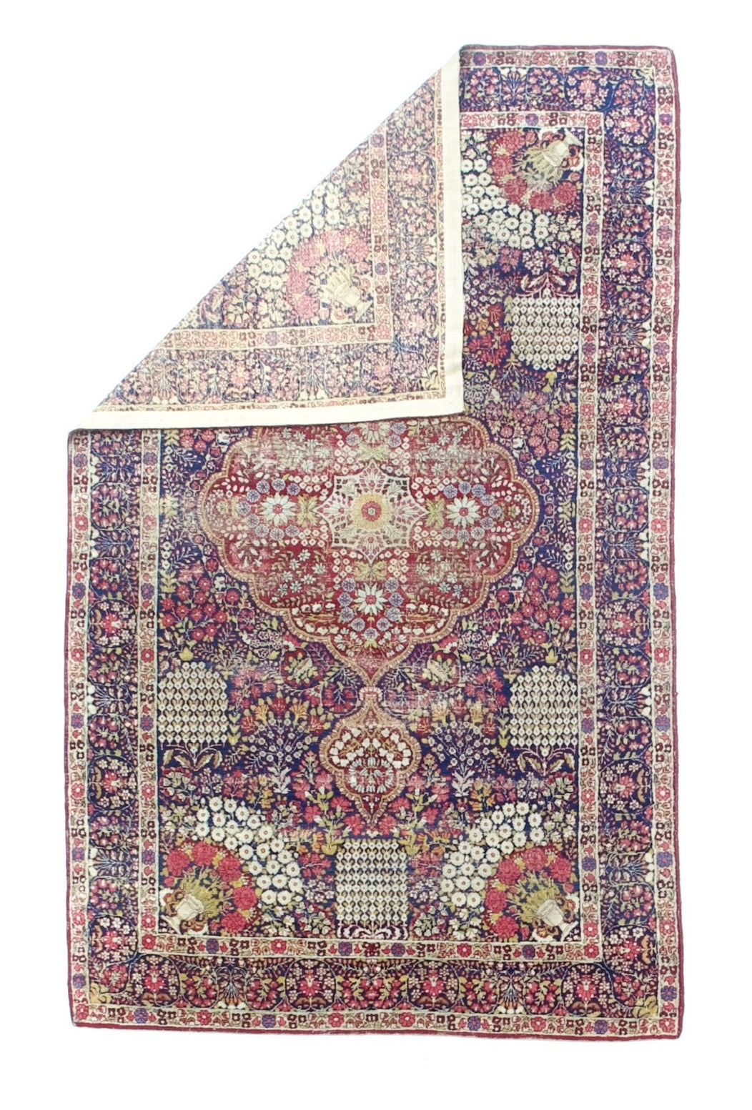 Antique  Lavar Kerman Rug 4'6" x 7' 5''