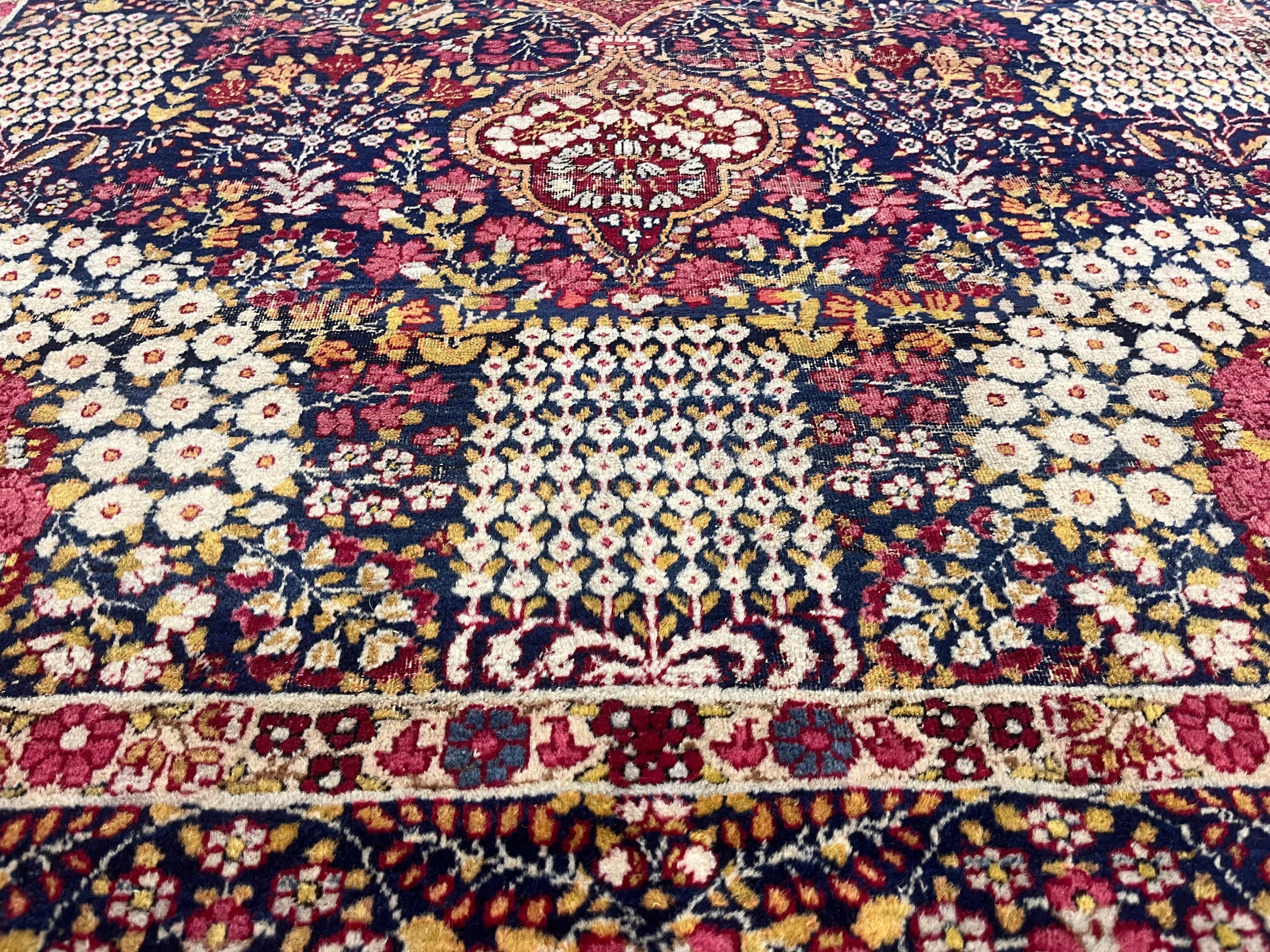 Antique  Lavar Kerman Rug 4'6" x 7' 5''