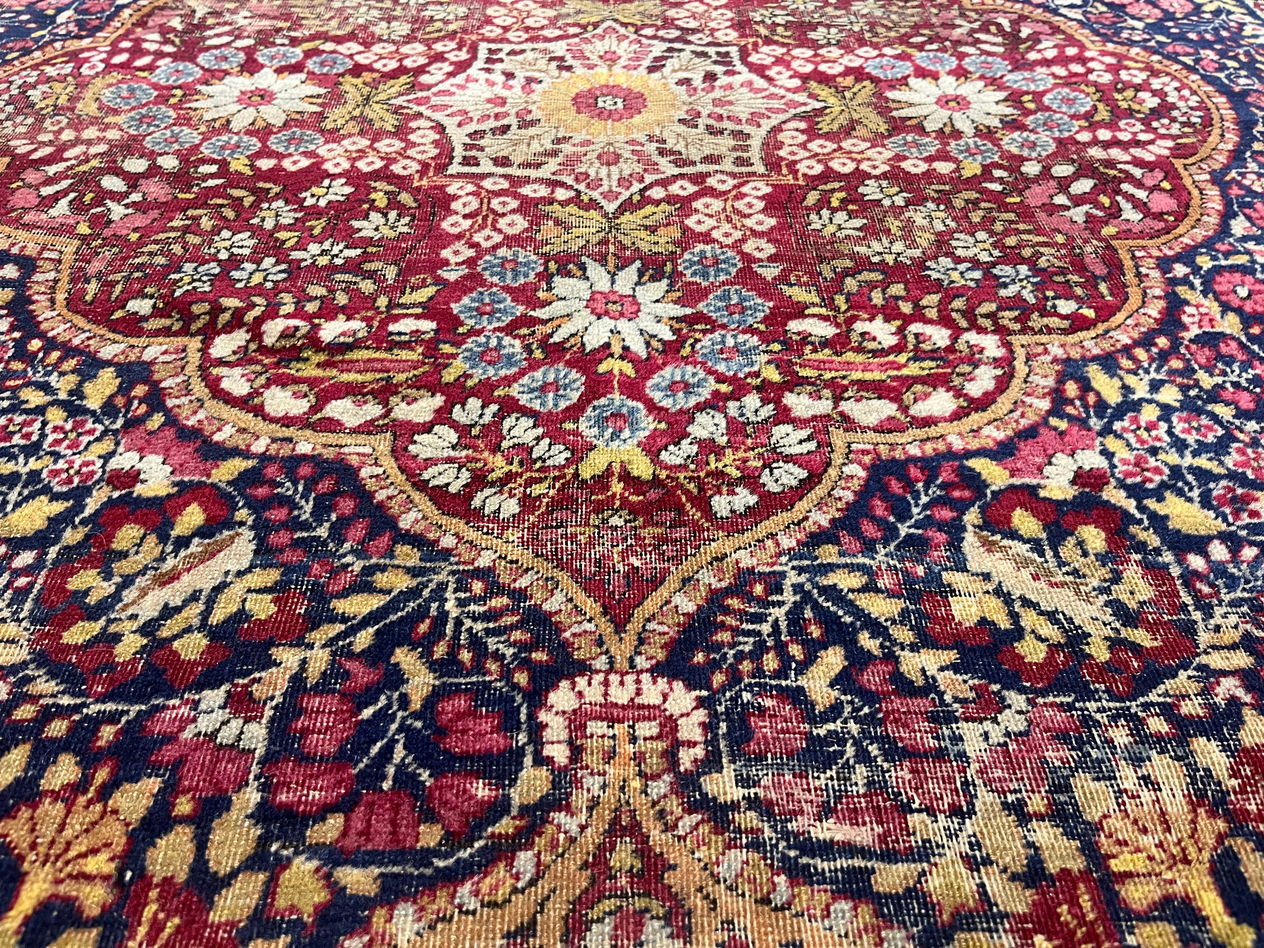 Antique  Lavar Kerman Rug 4'6" x 7' 5''