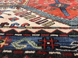 Fine Antique Caucasian Kazak Wool Rug 5'1" x 7' 11"