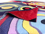Fine Mid Century Sonia Delaunay Design Rug 6' 8" x 8' 2''