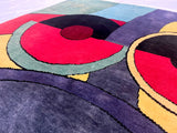 Fine Mid Century Sonia Delaunay Design Rug 6' 8" x 8' 2''
