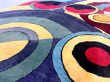 Fine Mid Century Sonia Delaunay Design Rug 6' 8" x 8' 2''