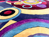 Fine Mid Century Sonia Delaunay Design Rug 6' 8" x 8' 2''