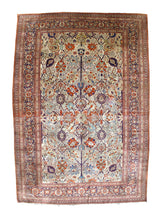 Extremely Fine and Rare Antique  Silk on Silk Heriz Rug 10' 0" x 14' 0"