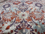 Extremely Fine and Rare Antique  Silk on Silk Heriz Rug 10' 0" x 14' 0"