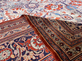 Extremely Fine and Rare Antique  Silk on Silk Heriz Rug 10' 0" x 14' 0"