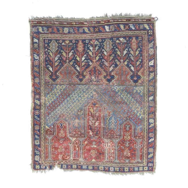 Fine Antique Turkish Wool Rug 3' 10'' x 4' 9''