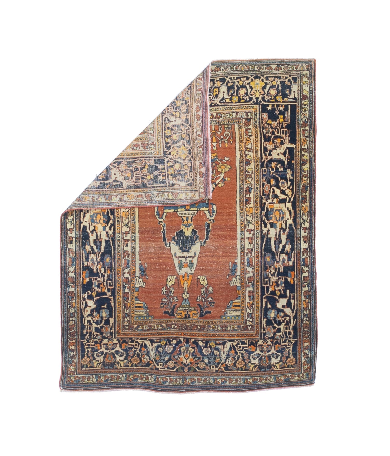 Fine Antique Haji Jalili Tabriz Rug 4' 4'' x 5' 9''