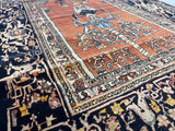 Fine Antique Haji Jalili Tabriz Rug 4' 4'' x 5' 9''