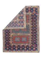 Antique Caucasian Kazak Rug 4' 5'' x 5' 8''