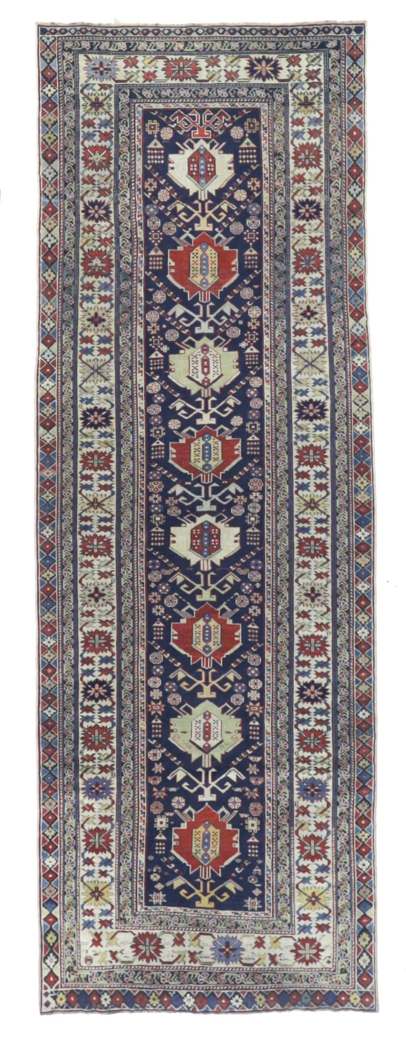 Antique Caucasian Shirvan Rug 3' 5'' x 10' 0